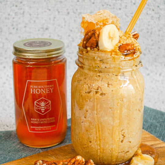 Pure Southern Honey - Honey 1 Lb Raw, Unfiltered, and Unheated