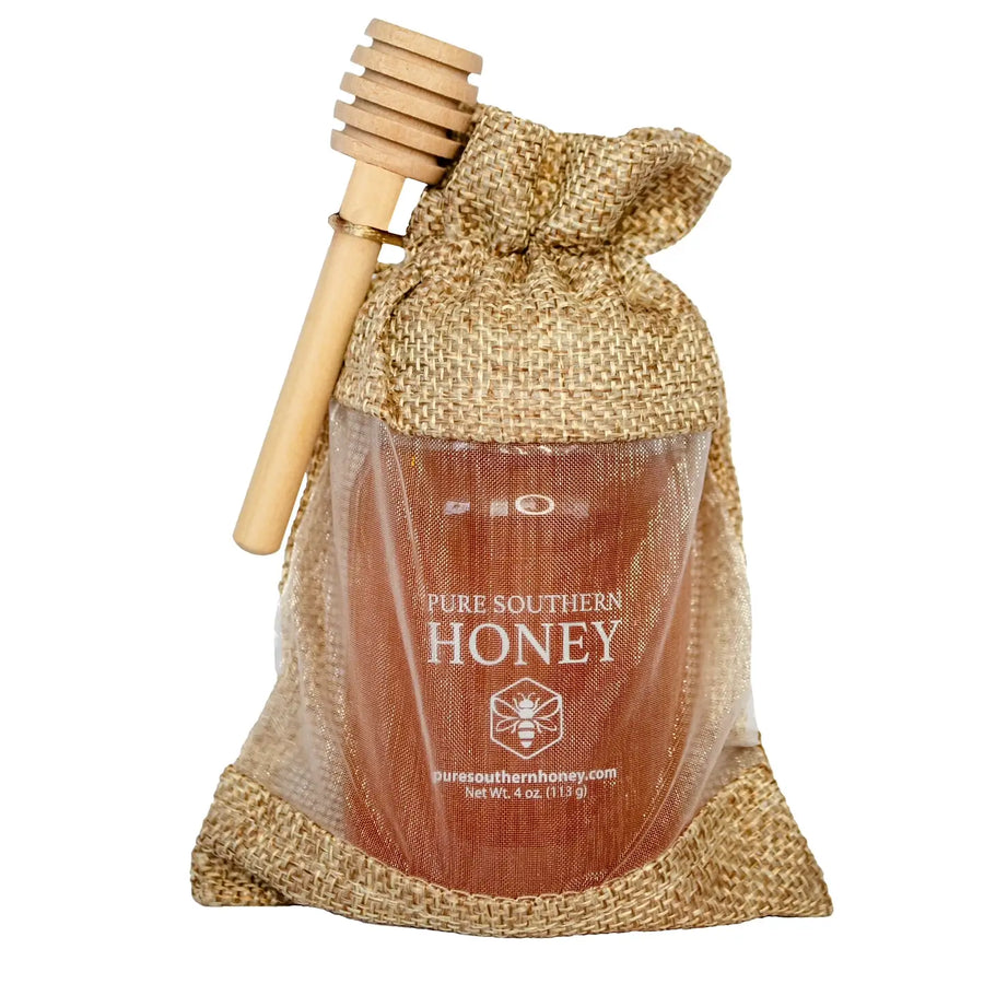Pure Southern Honey - Mini Honey Gift Set with Dipper - Raw, Unfiltered, and Unheated