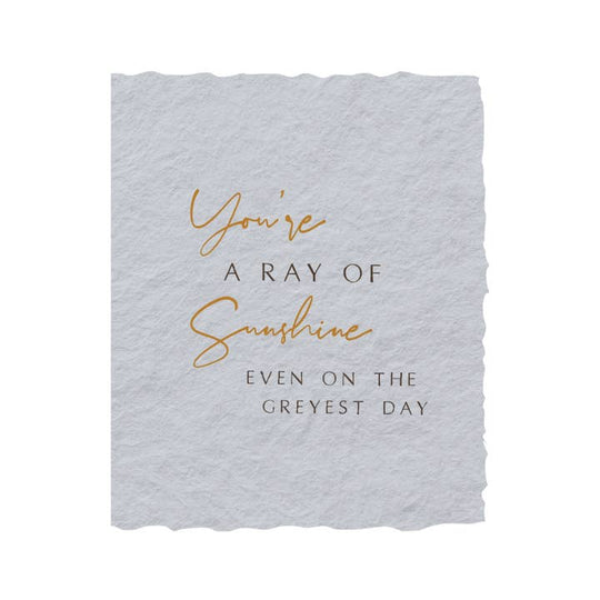 Paper Baristas - You're a ray of sunshine." Love Friend Greeting Card