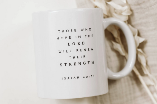 Christian Bible Verse Mug - It is well with my soul" - Isaiah 40:31
