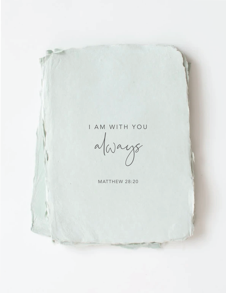 Paper Baristas - "I am with you always" Religious Greeting Card