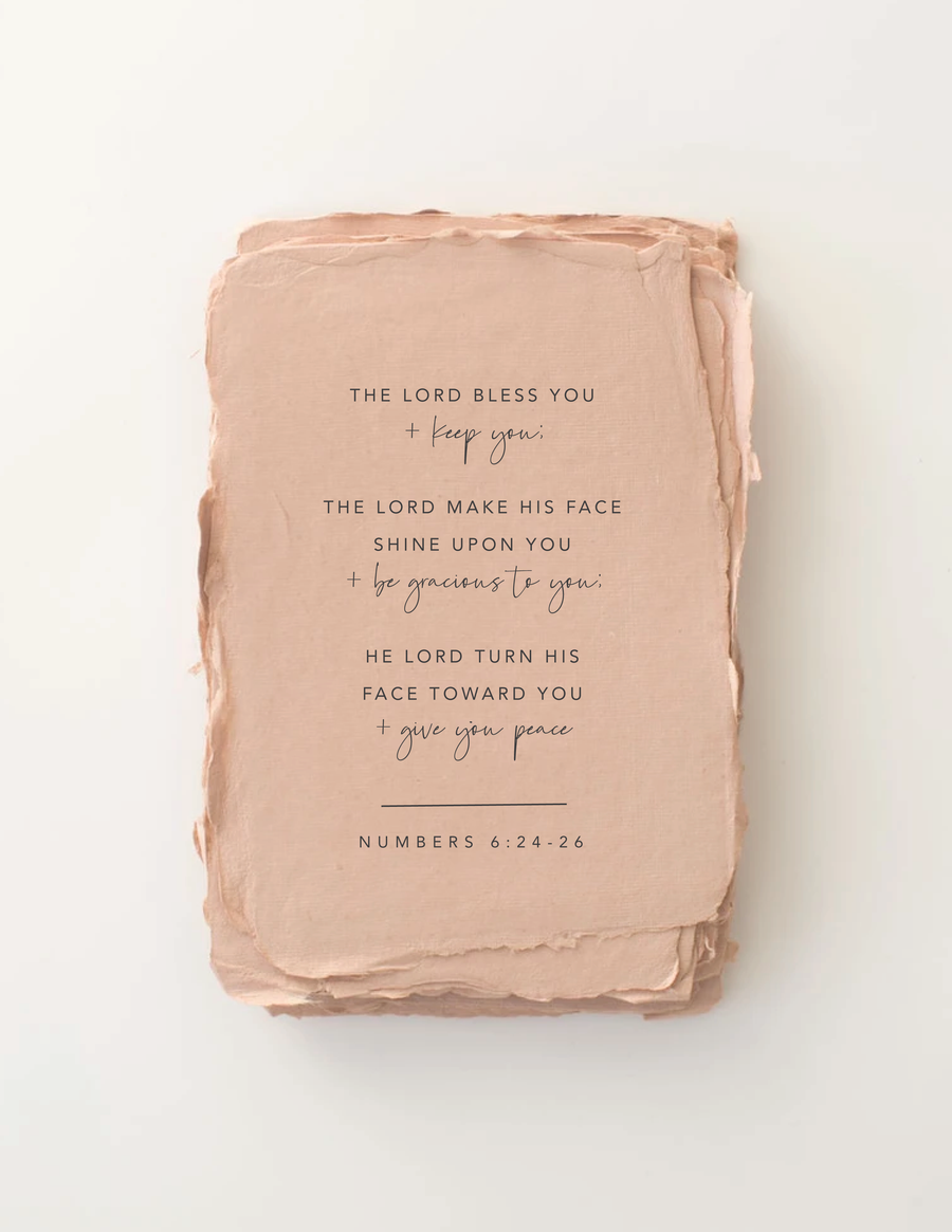 Paper Baristas - "Lord Bless You & Keep You" Religious Greeting Card
