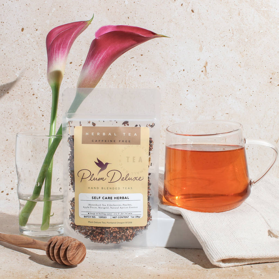 Plum Deluxe Tea - Self Care Apricot Elderberry Herbal Tea