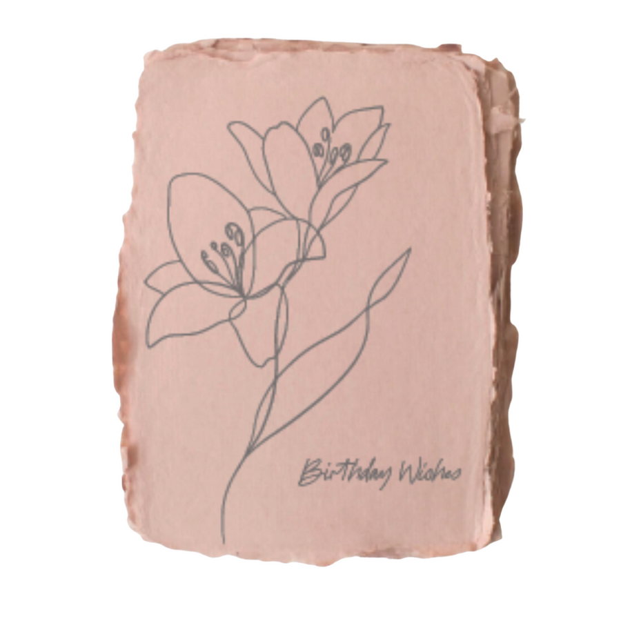 Paper Baristas - "Birthday Wishes" Flower Bouquet Greeting Card