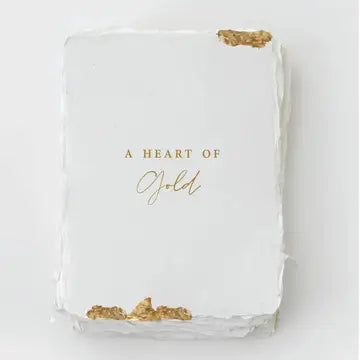 Paper Baristas - "A Heart of Gold" Love - Foil FLAT Greeting Card