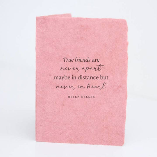 Paper Baristas - "True Friends are Never Apart" Friendship Greeting Card