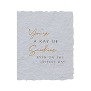 Paper Baristas - You're a ray of sunshine." Love Friend Greeting Card