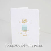 Paper Baristas - "Happy Birthday" Cake Topper Greeting Card