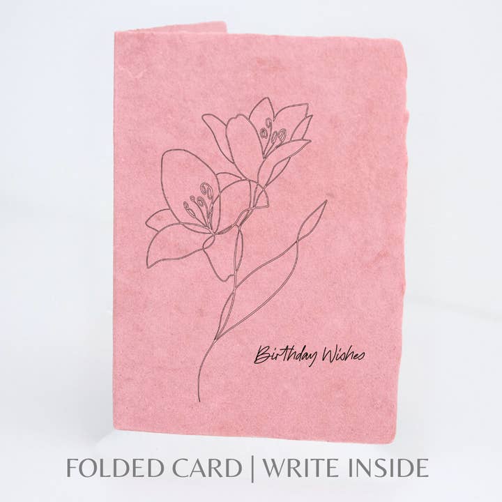 Paper Baristas - "Birthday Wishes" Flower Bouquet Greeting Card