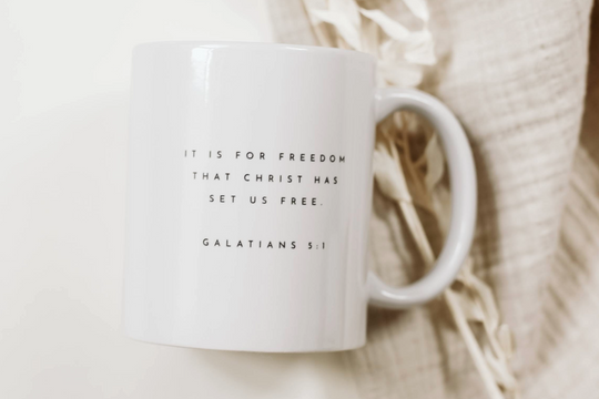 Christian Bible Verse Mug - I Am Set Free - Galatians 5:1