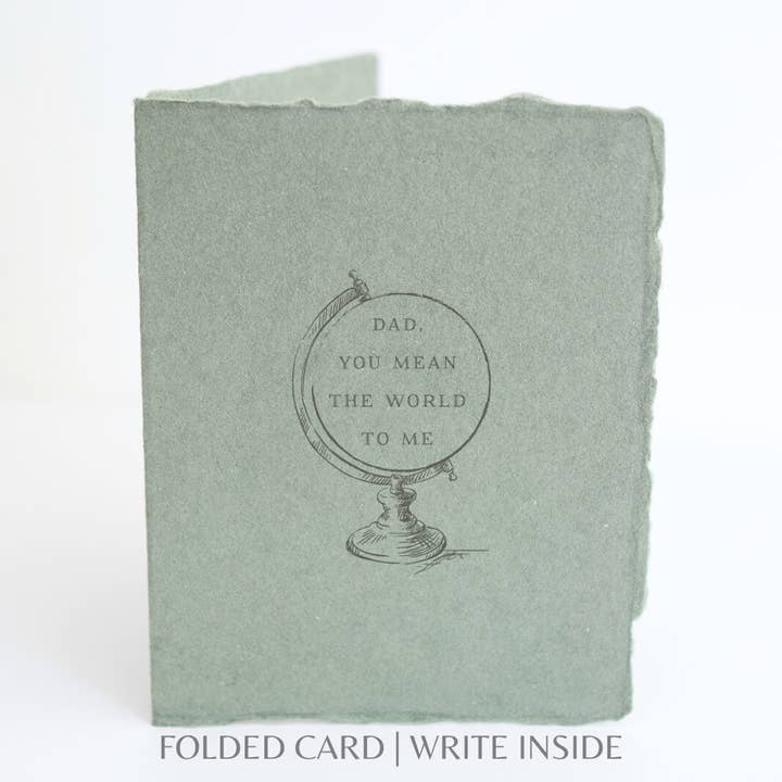 Paper Baristas - "Dad you mean the world to me" Father's Day Greeting Card