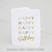 Paper Baristas - "Happy Happy Happy Happy Birthday" Birthday Greeting Card