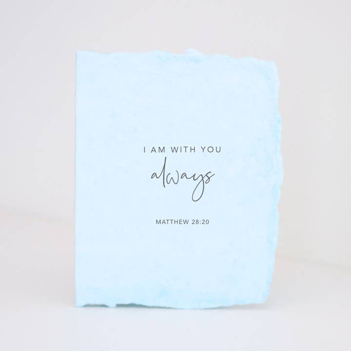 Paper Baristas - "I am with you always" Religious Greeting Card