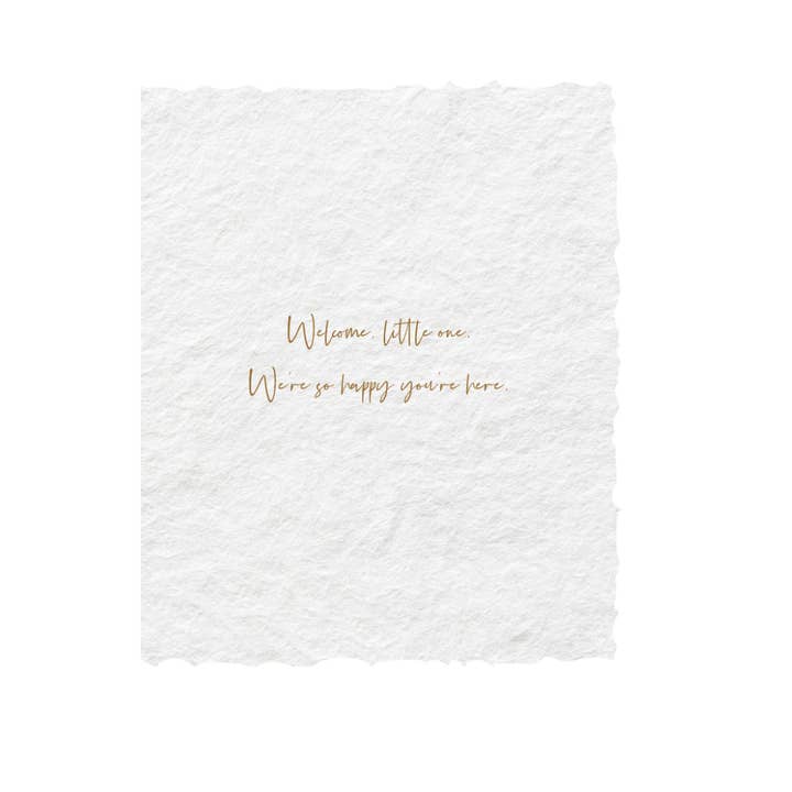 Paper Baristas - "Welcome Little One!" Baby Shower Greeting Card