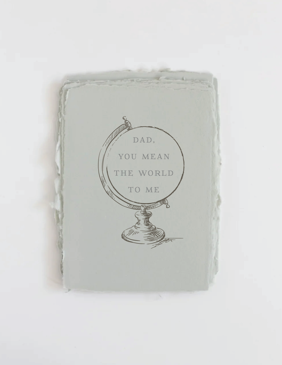 Paper Baristas - "Dad you mean the world to me" Father's Day Greeting Card