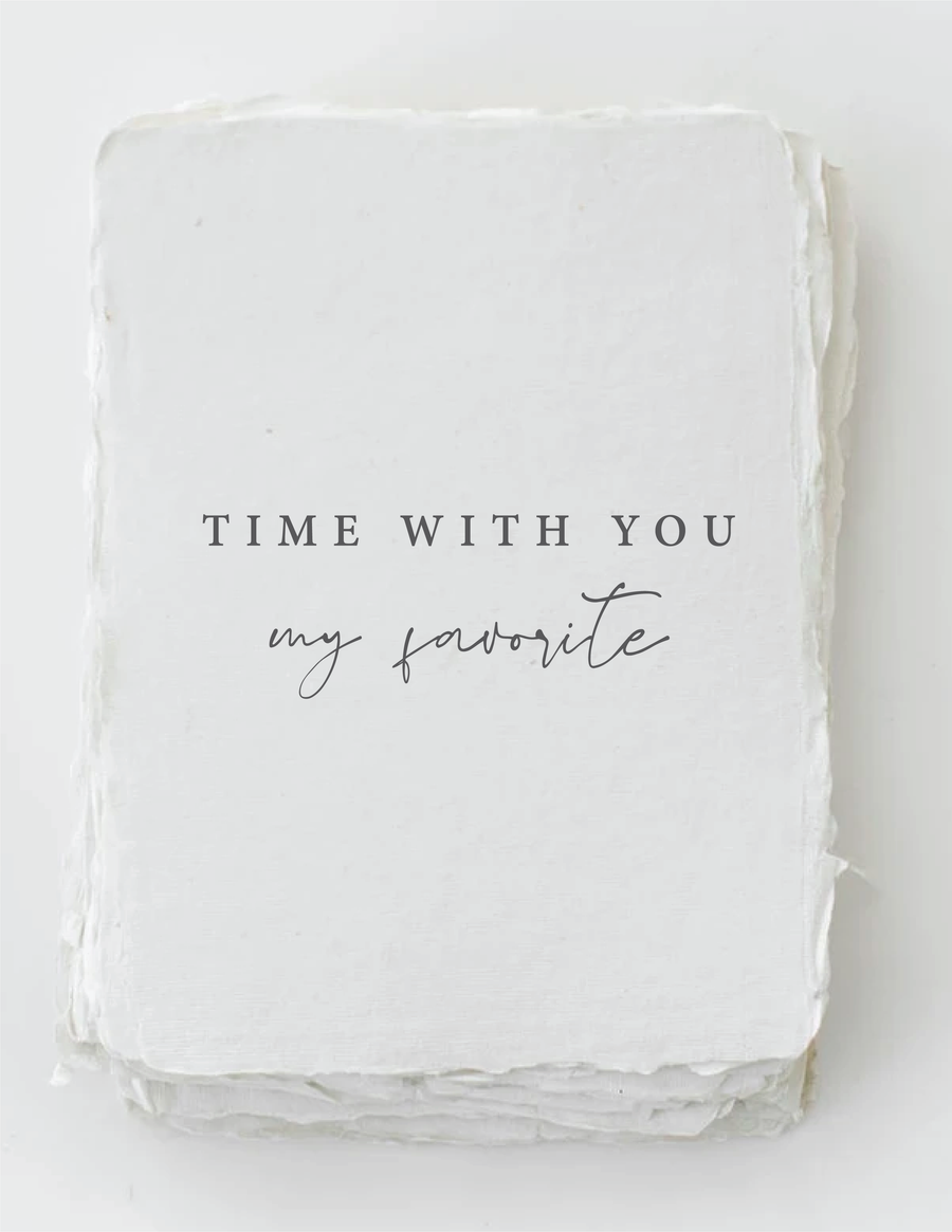 Paper Baristas - "Time with you is my favorite." Love Friend Greeting Card