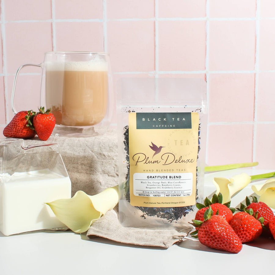 Plum Deluxe Tea - Gratitude Blend Strawberry Earl Grey Black Tea