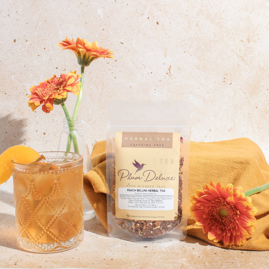 Plum Deluxe Tea - Peach Bellini Herbal Tea