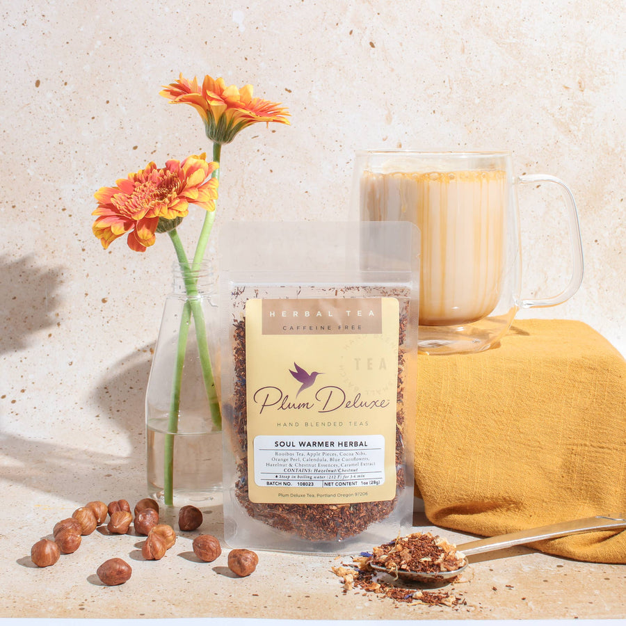 Plum Deluxe Tea - Soul Warmer Herbal Tea (Caramel Chestnut)