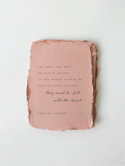 Paper Baristas - "Felt By The Heart" [Helen Keller] Love/Friendship Card