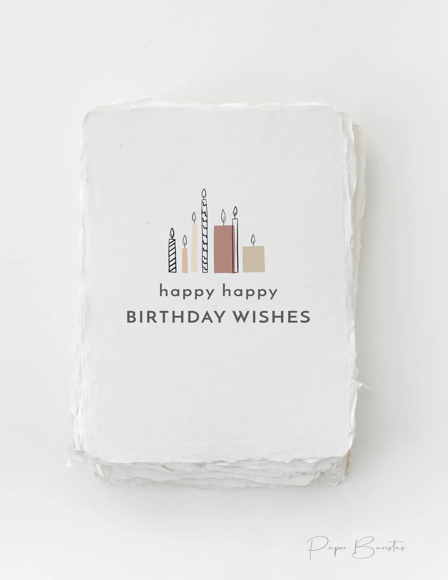 Paper Baristas - "Happy Happy Birthday Wishes" Birthday Friend Greeting Card