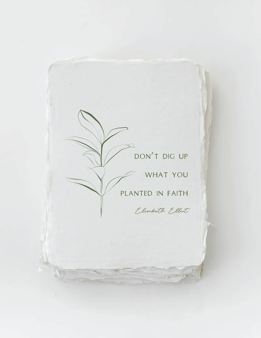 Paper Baristas - "Planted in Faith" Plant Floral Greeting Card